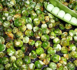 Pečený (grilovaný) hrášek