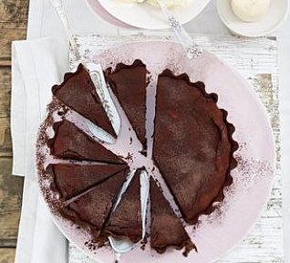 Čokoládový koláč se zmrzlinou