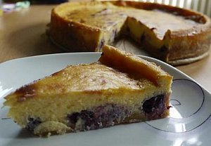 Limetkový cheesecake s borůvkami