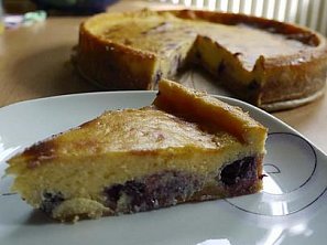 Limetkový cheesecake s borůvkami Limetkový cheesecake s borůvkami