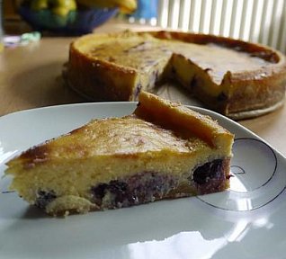 Limetkový cheesecake s borůvkami