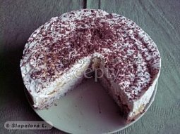 Oblíbený piškotový koláč s tvarohem a želatinou