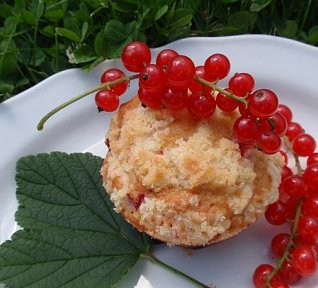 Jednoduché rybízové muffiny / koláč
