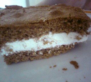 Řez s jogurtem a šlehačkou