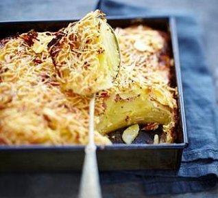 Gratinované brambory s hořčicí