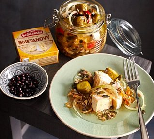 Hermelín nakládaný po znojemsku