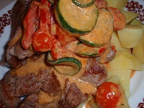 Přírodní plátek se sýrovou zeleninou - minutka