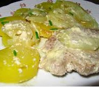 Zapečené brambory se šlehačkou