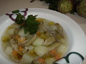 Italská "bramboračka" s artyčoky Italská "bramboračka" s artyčoky