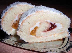 Kokosovo-medová roláda