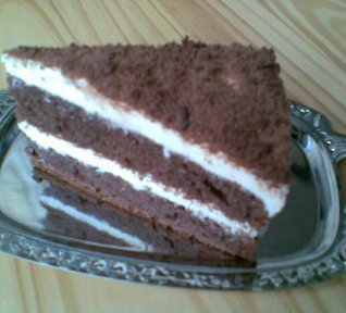 Tvarohový dort se strouhanou čokoládou