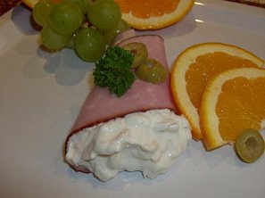 Šunkové rolky Waldorf