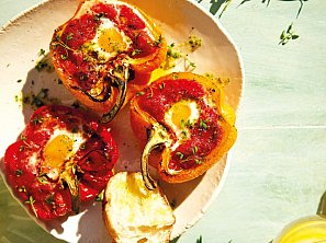 Šakšuka v paprikách