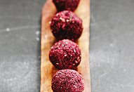 Malinové kuličky z ovesných vloček