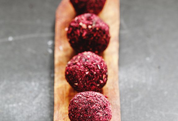 Malinové kuličky z ovesných vloček