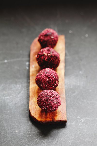 Malinové kuličky z ovesných vloček