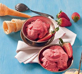 Jahodový sorbet