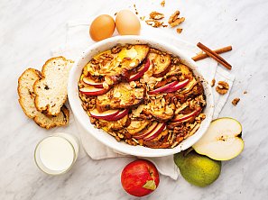 Žemlovka s jablkem a hruškou