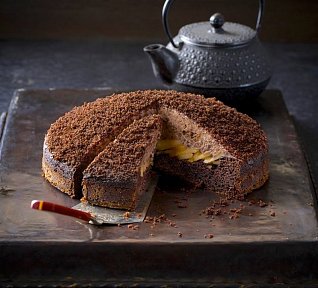 Banánový dort s čokoládovou pěnou