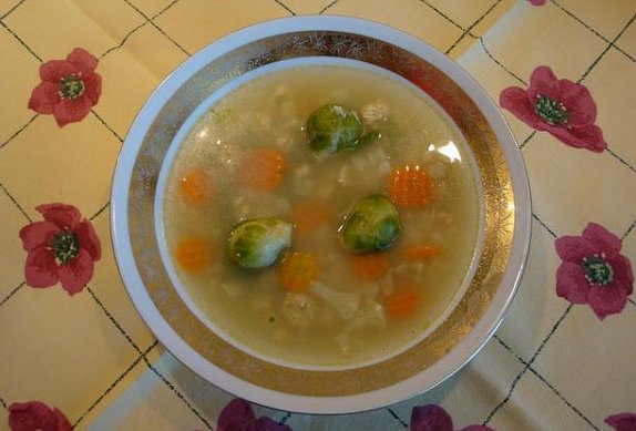 Kvasnicová polévka se zeleninou