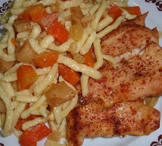 Králík na zelenině s tandoori kořením