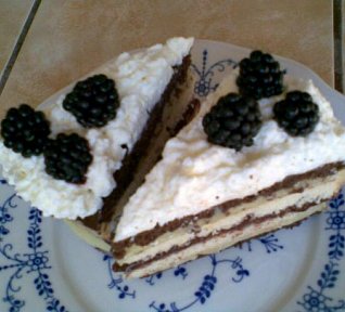 Barevný pudinkový dort