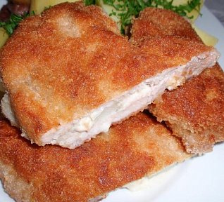 Hruškový řízek s Nivou