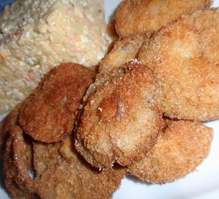 Smažené obalované václavky (bedly, hlíva)