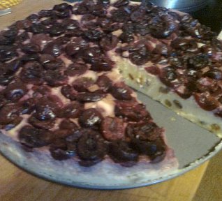 Tvarohový koláč s třešněmi