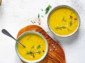 Pórková polévka s fenyklem a jablkem