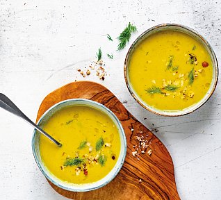 Pórková polévka s fenyklem a jablkem