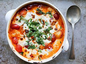 Zapečené gnocchi s rajčaty