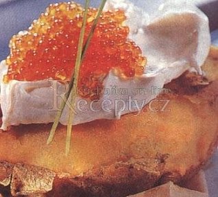 Pečené brambory s kaviárem