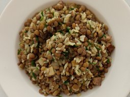 Rýže+čočka s cibulkou - příloha