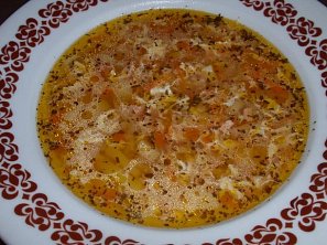 Blesková česnečka s uzeným masem Blesková česnečka s uzeným masem