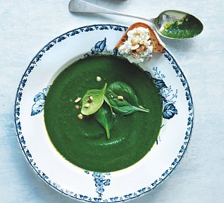 Špenátová polévka se smetanou