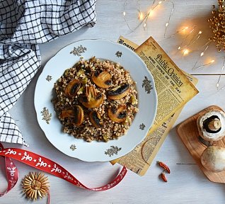 Pohankové risotto s houbami