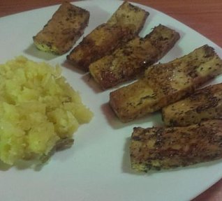 Pečené tofu s citrónovou marinádou