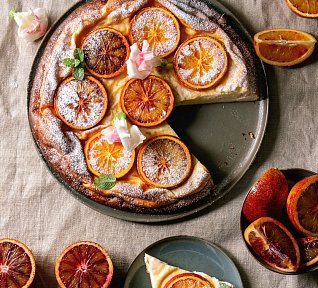 Koláč z červených pomerančů