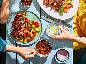 Salát s grilovaným melounem