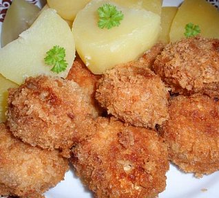 Žampiony s vinnou klobásou