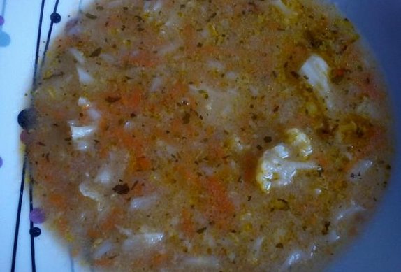 Květáková polévka s mrkví  II.