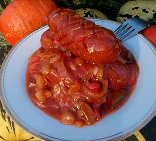 Špekáčky / klobásky v leču pečené