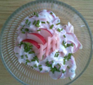 Ředkvičkový salát se šunkou