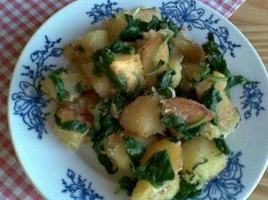 Špenátové brambory - příloha