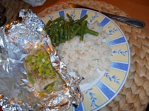 Rybička s fazolkama a rýží