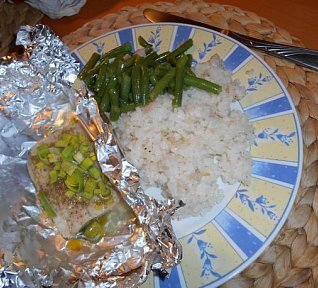 Rybička s fazolkama a rýží