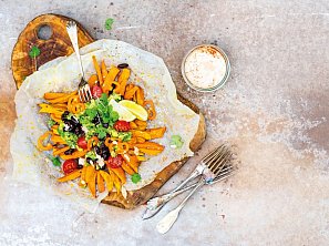 Batátové hranolky s chilli majonézou