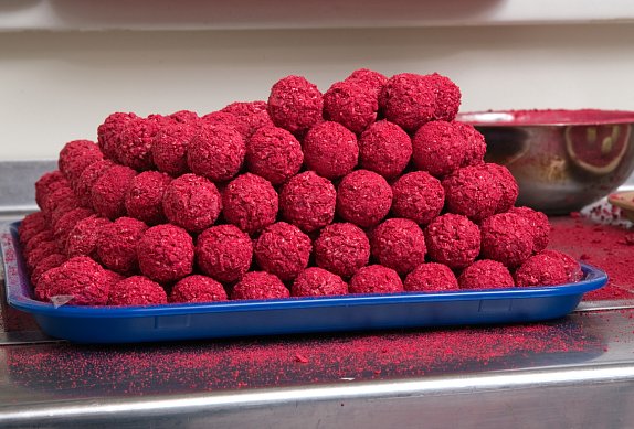 Malinové kuličky z ovesných vloček