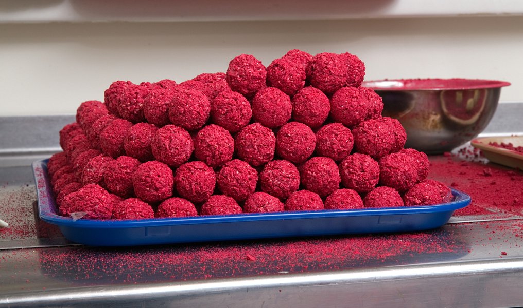 Malinové kuličky z ovesných vloček